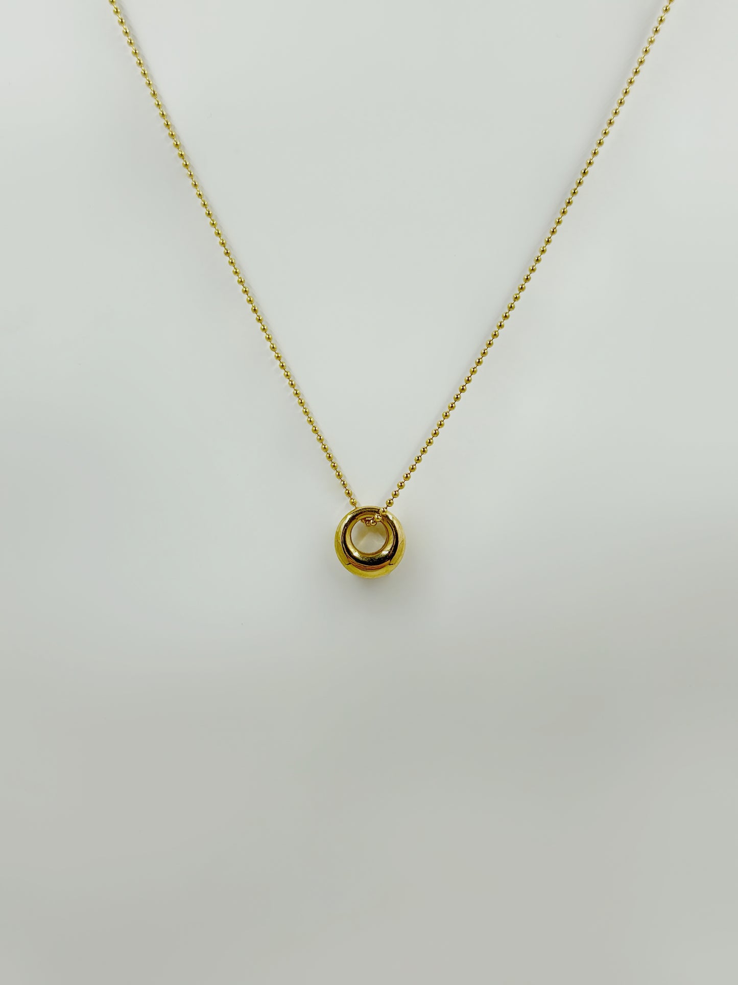 Donut Hoop Pendant Necklace