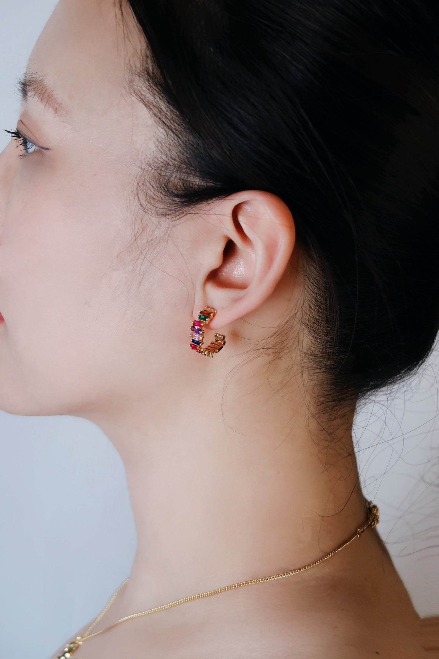 Rainbow Gems Hoops