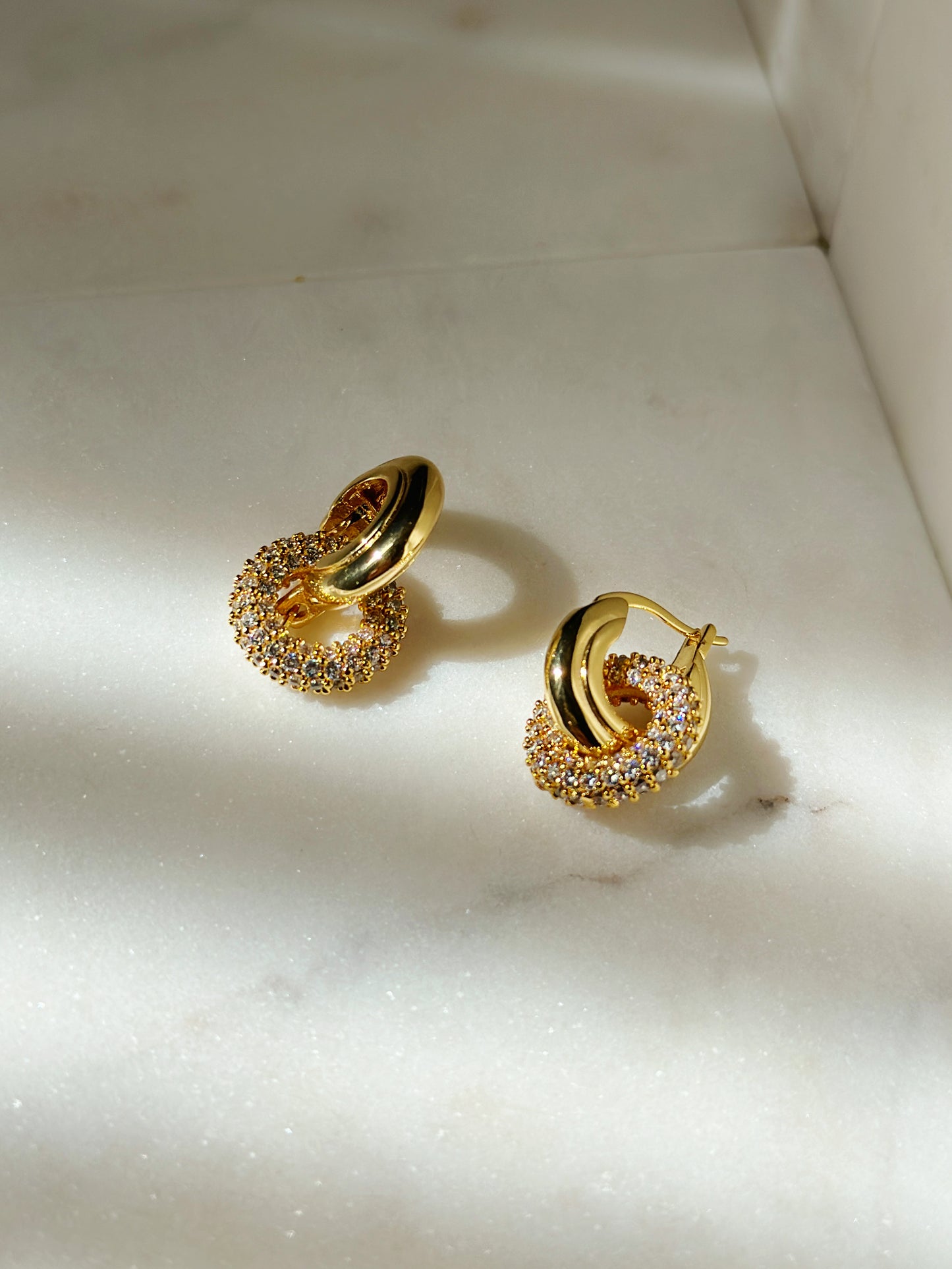 Double Hoops Drop Earrings