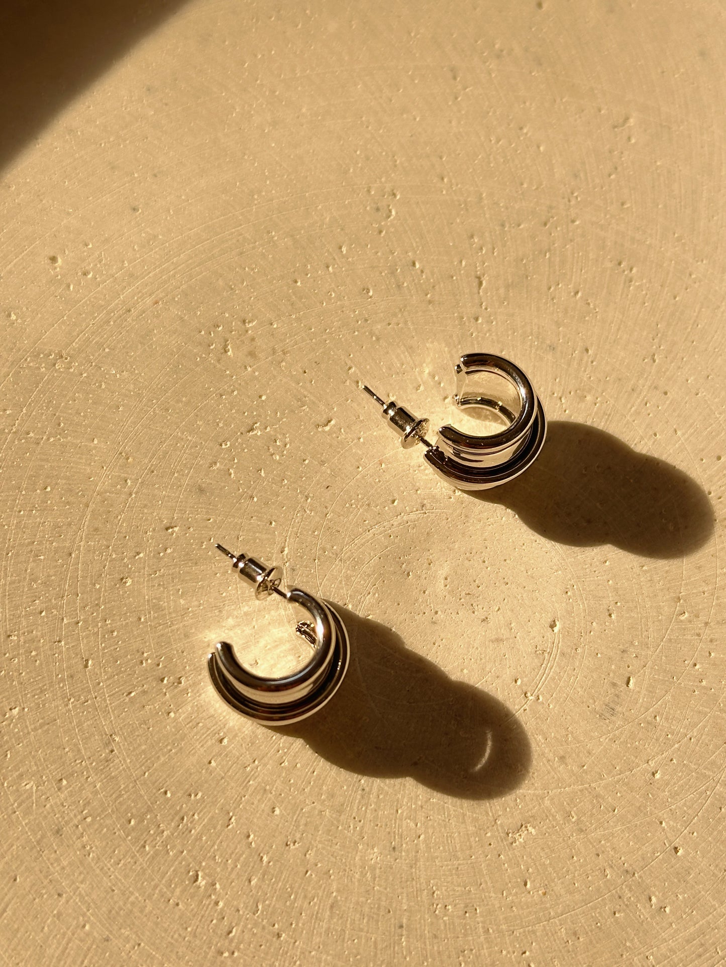 Petite Barrel Huggie Hoops