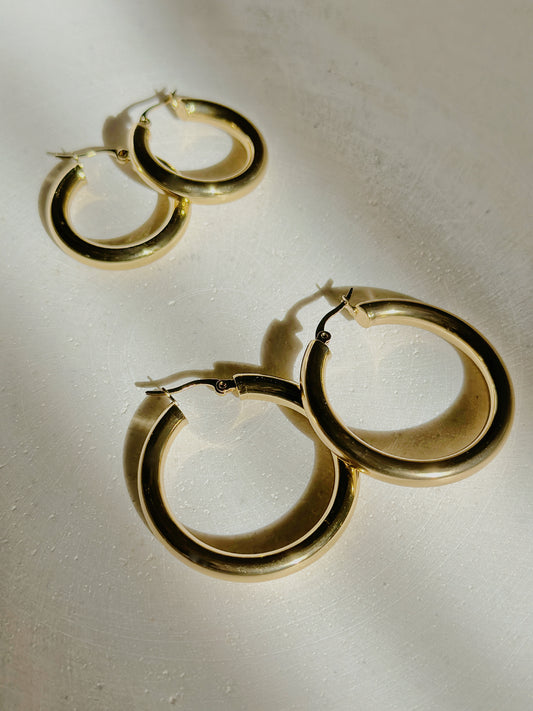 Classic Gold Hoops