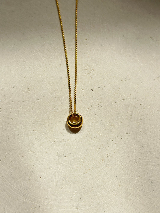 Donut Hoop Pendant Necklace