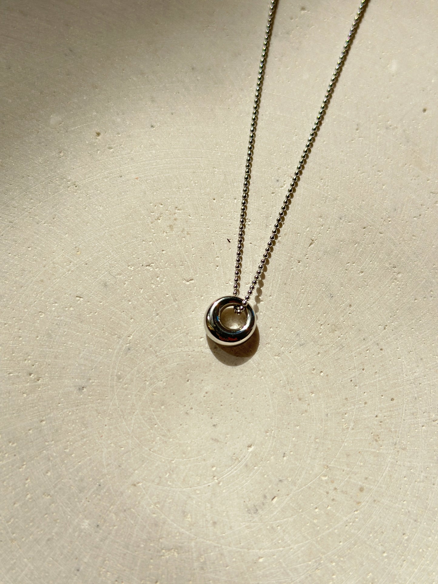 Donut Hoop Pendant Necklace