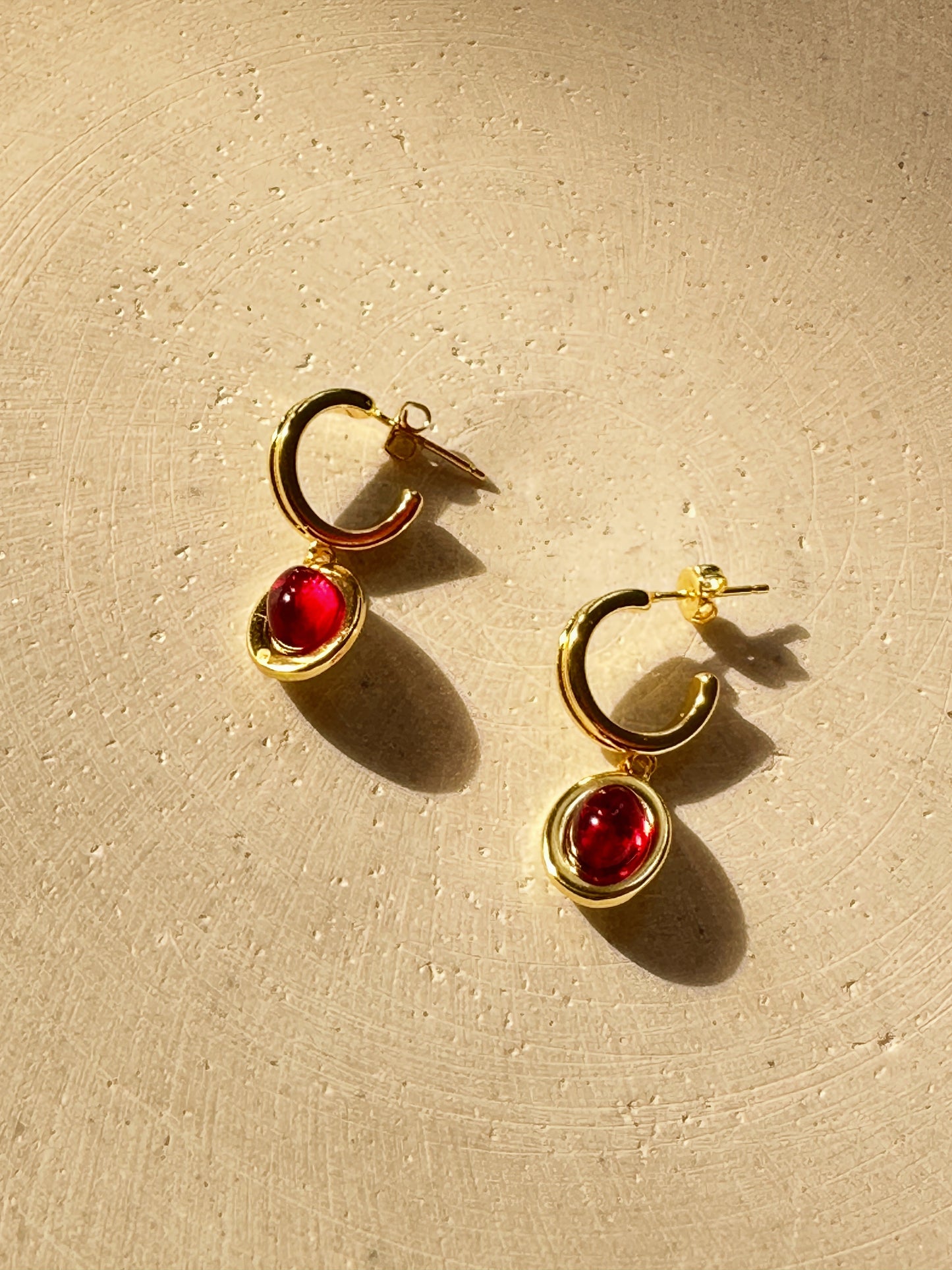 Ruby Drop Earrings